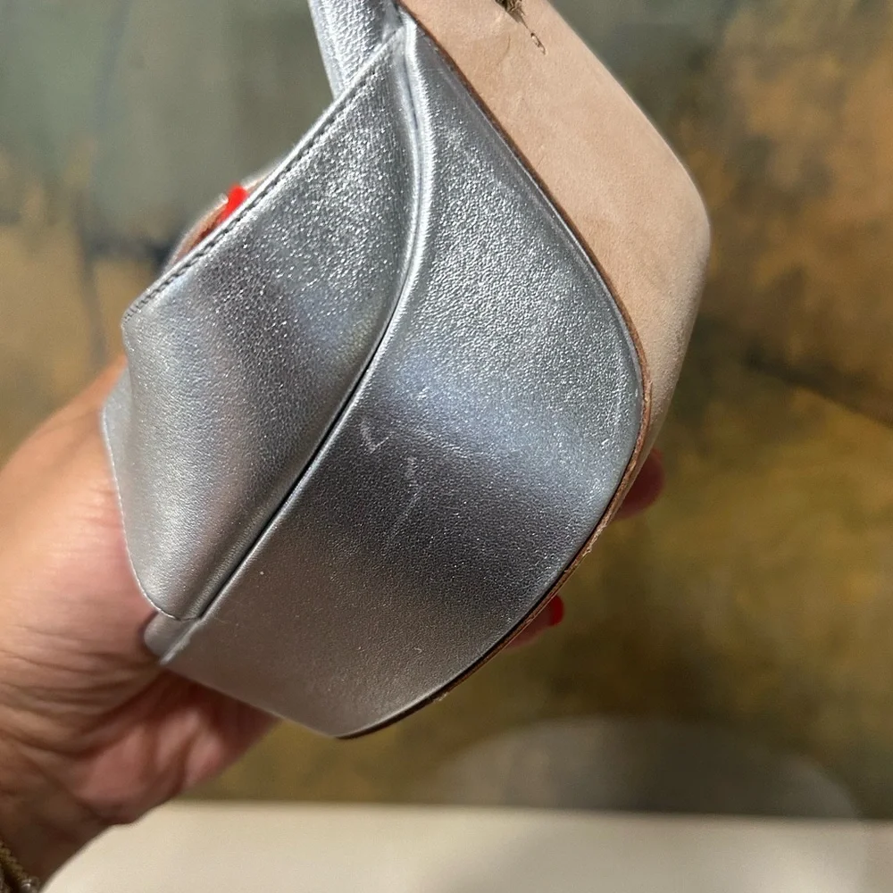 🌹STUART WEITZMAN🌹 Disco Platform Sandal In Silver Size: 9